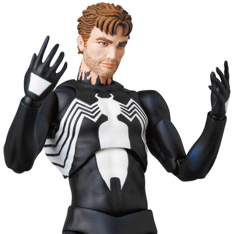 Marvel Spiderman Black Costume (Comic Ver.) MAFEX No.147 Action Figure (Reissue)