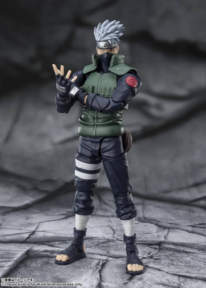 Naruto Shippuden Kakashi Hatake The Famed Sharingan Hero S.H. Figuarts Action Figure (Reissue)