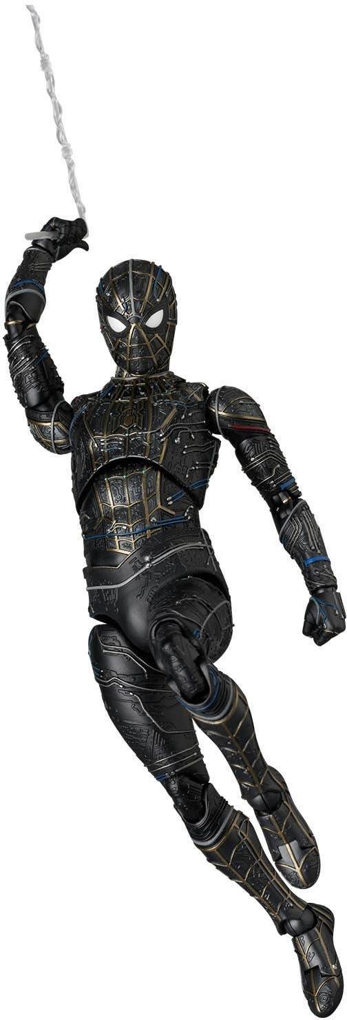 Marvel Spider-Man Black & Gold Suit (No Way Home) MAFEX Action Figure