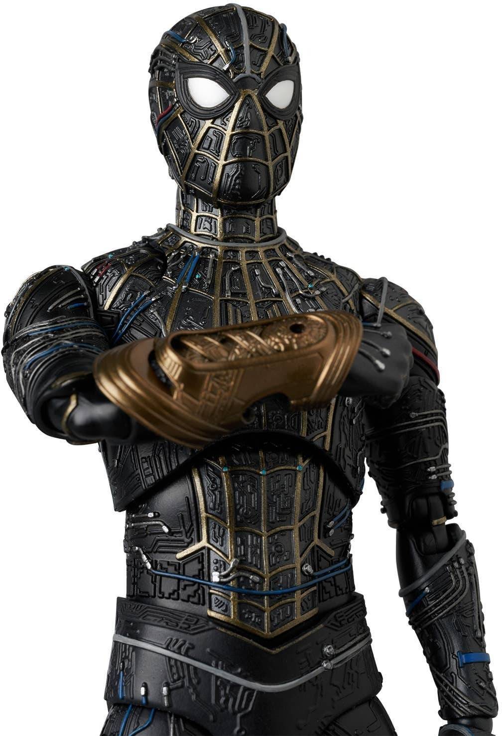 Marvel Spider-Man Black & Gold Suit (No Way Home) MAFEX Action Figure