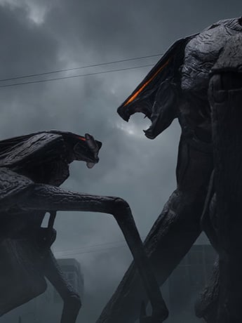 Godzilla 2014 Muto Male and Female Exquisite Basic Series None Scale 6-Inch Action Figure Set