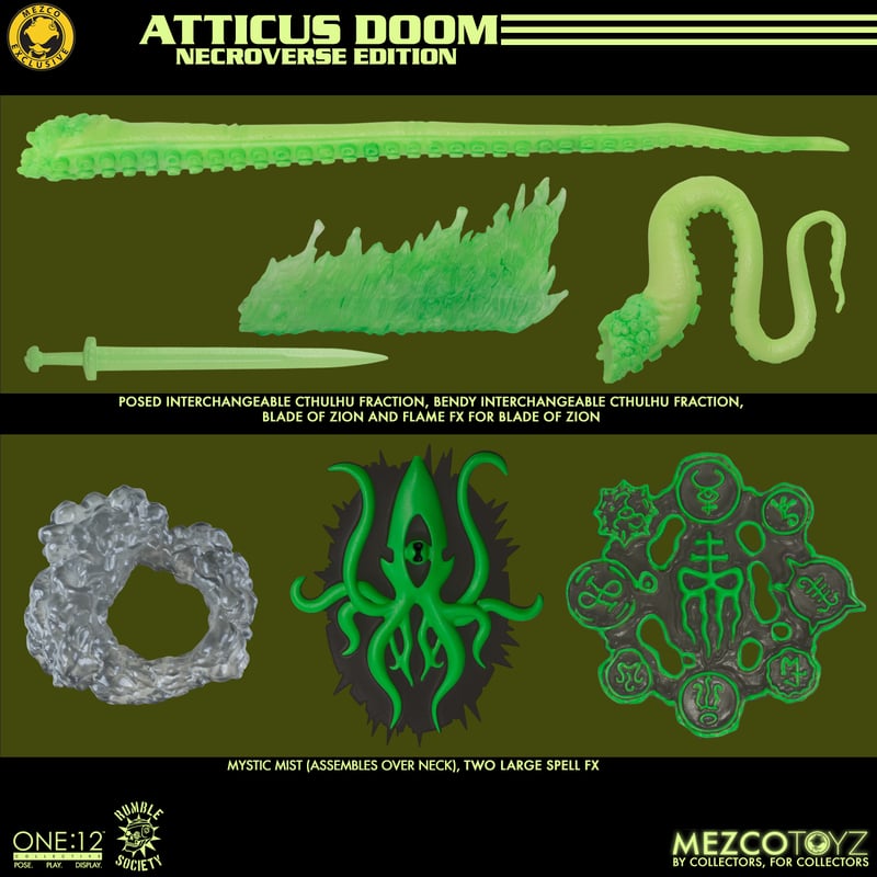Rumble Society Atticus Doom: Necroverse Edition Exclusive One:12 Collective Action Figure