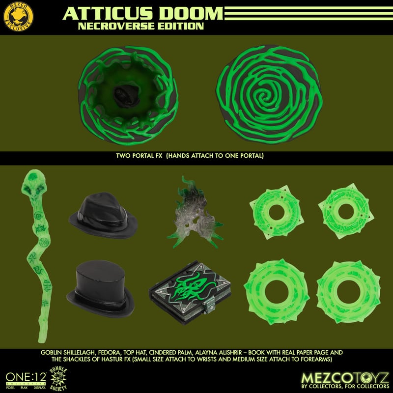 Rumble Society Atticus Doom: Necroverse Edition Exclusive One:12 Collective Action Figure